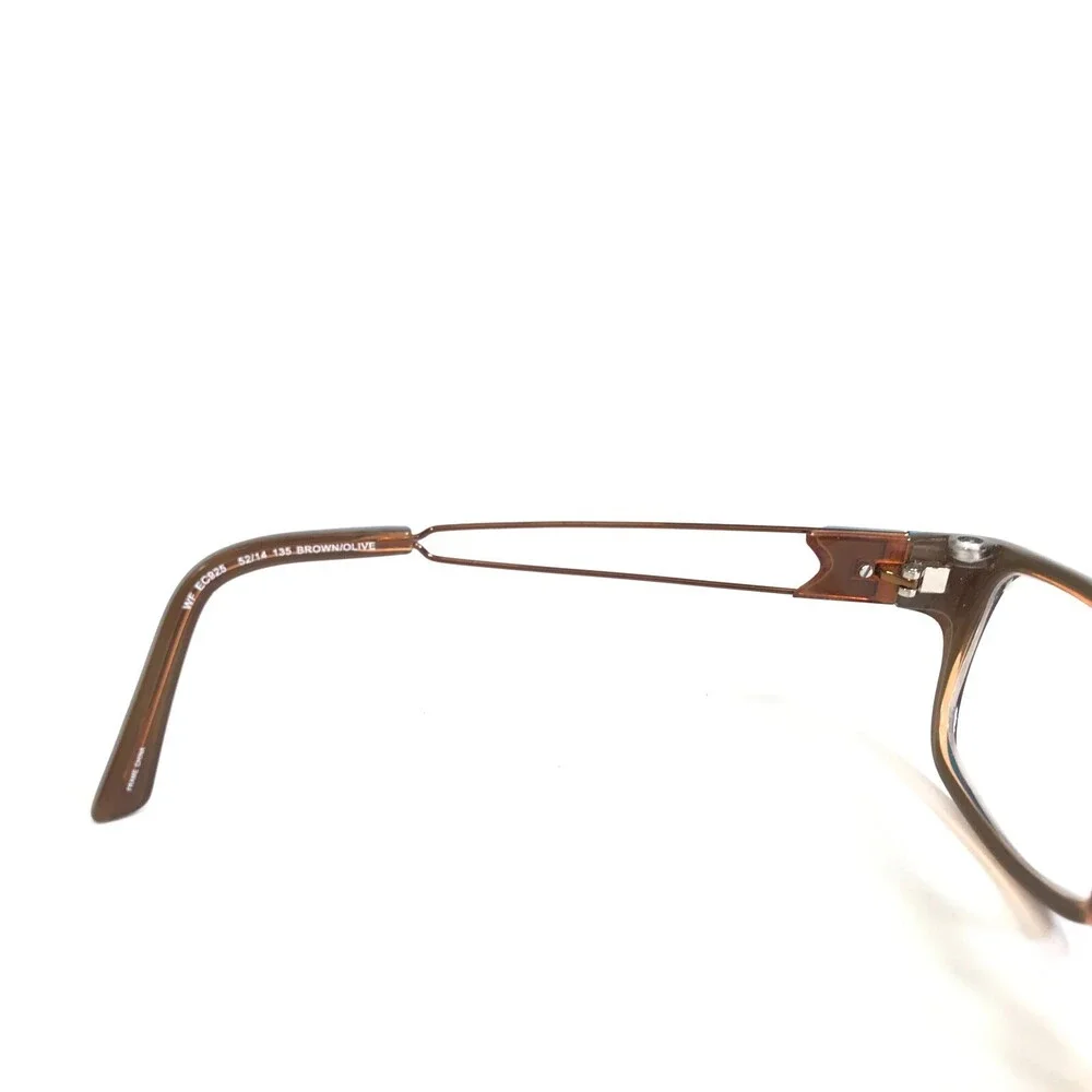 Easyclip Eyeglasses Frames WF EC925 BROWN/OLIVE Blue Frames with Clip On Lenses